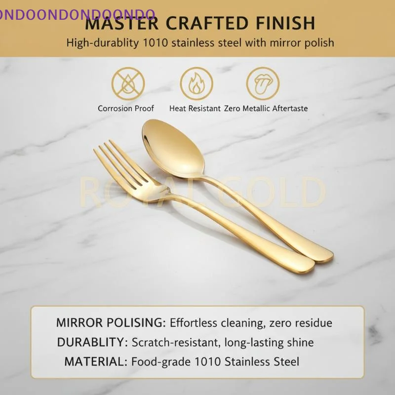 Mirror Polished Rust Proof Cutlery Set 1/2 PCS Gold Silver Stainless Steel Flatware for Holiday Party Dining