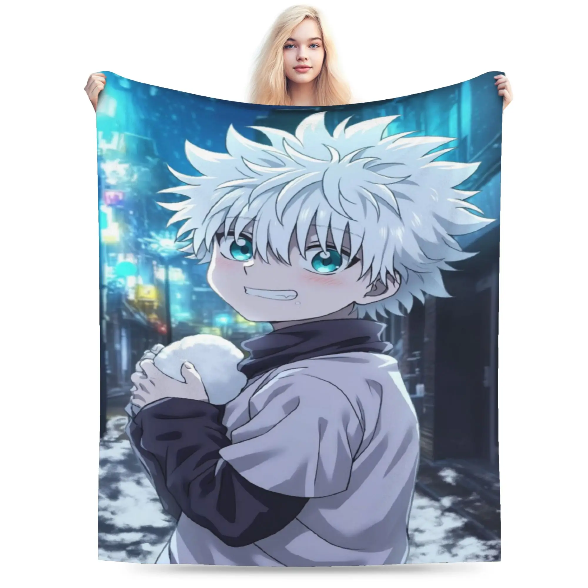 

Одеяло HXH Gon and Killua Hunter, флисовое многофункциональное супермягкое одеяло для диванов, покрывала