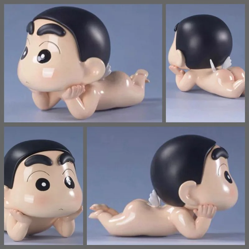 Crayon Shin-chan Shower Angele Anime Figurine Car Decoration Model Toy for Friends or Children Gifts