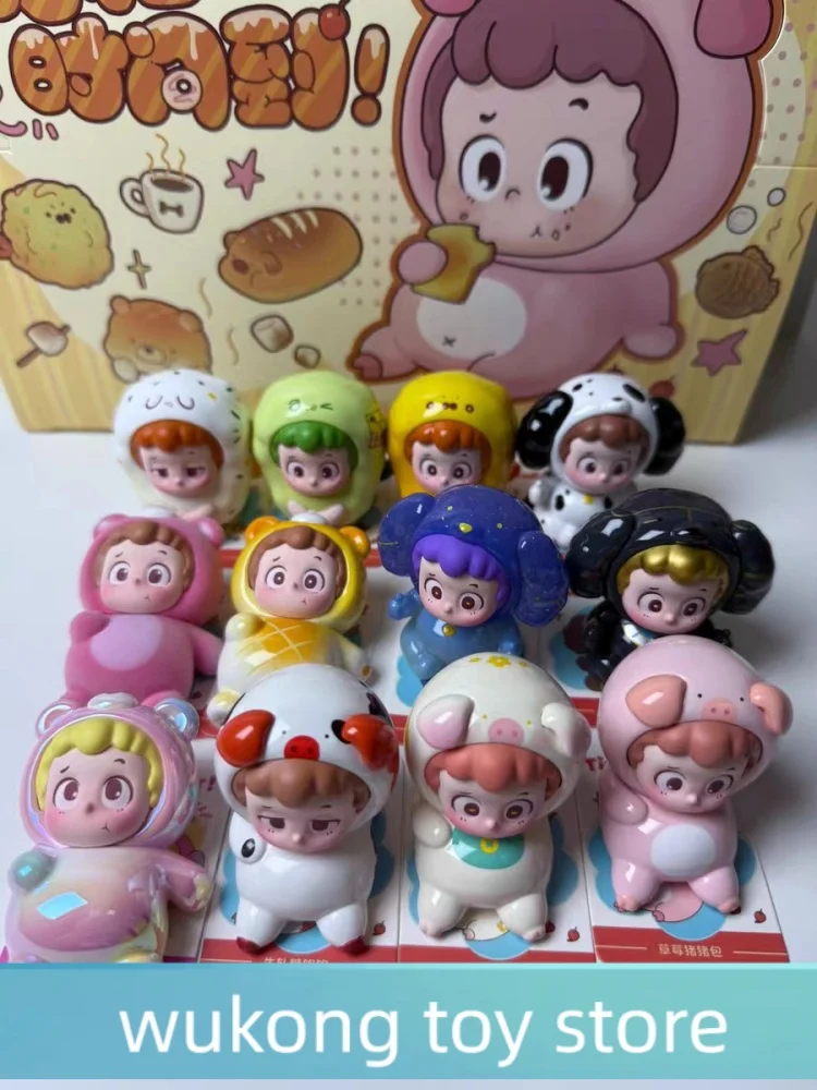 

Аутентичная мини-фигурка серии Piny Time To Eat, коллекционная игрушка с персонажем мультфильма, модная слепая коробка, подарок для фанатов и коллекционеров