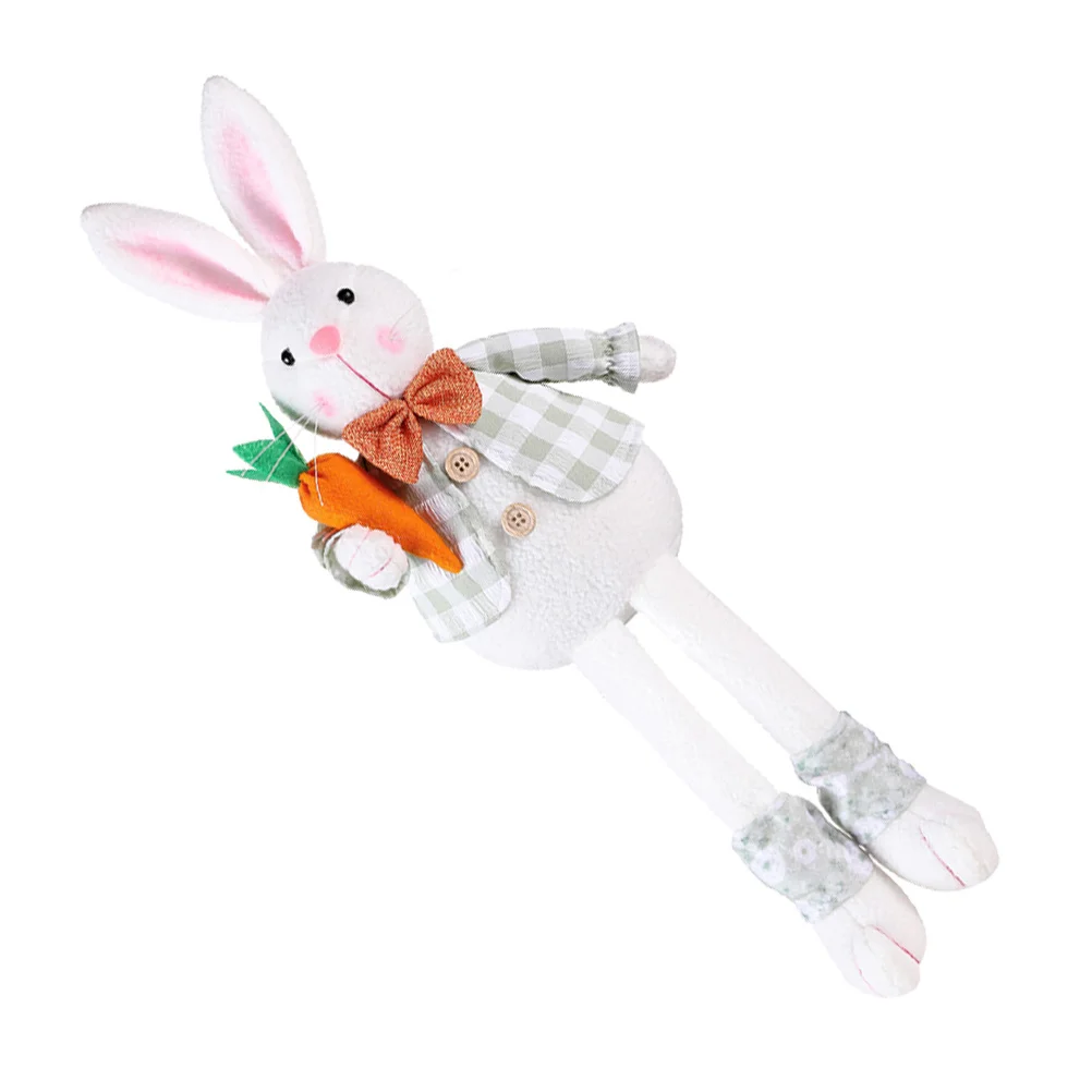 

Easter Bunny Decor Adorable Stuffed Rabbit Lifelike Exquisite Easter Theme Decoration Soft Stuffed Animal Party Favor Rustic