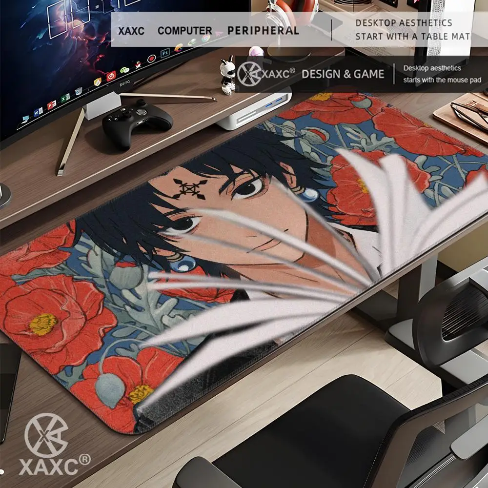 Mouse Pad Gamer Computer Gaming Extended Mousepad H-hunter x H-hunter Desk Mat Chrollo Keyboard Pad Laptop Japan Anime Mouse Mat