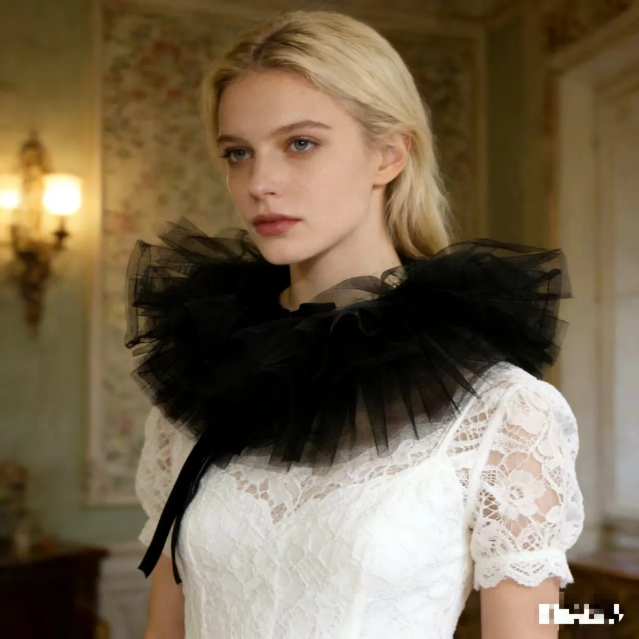 Bow‑knot Tie‑up Sun Protection Shrug for Women, Multifunctional Cape Shawl, Decorative Fake Collar Matches Summer Dresses