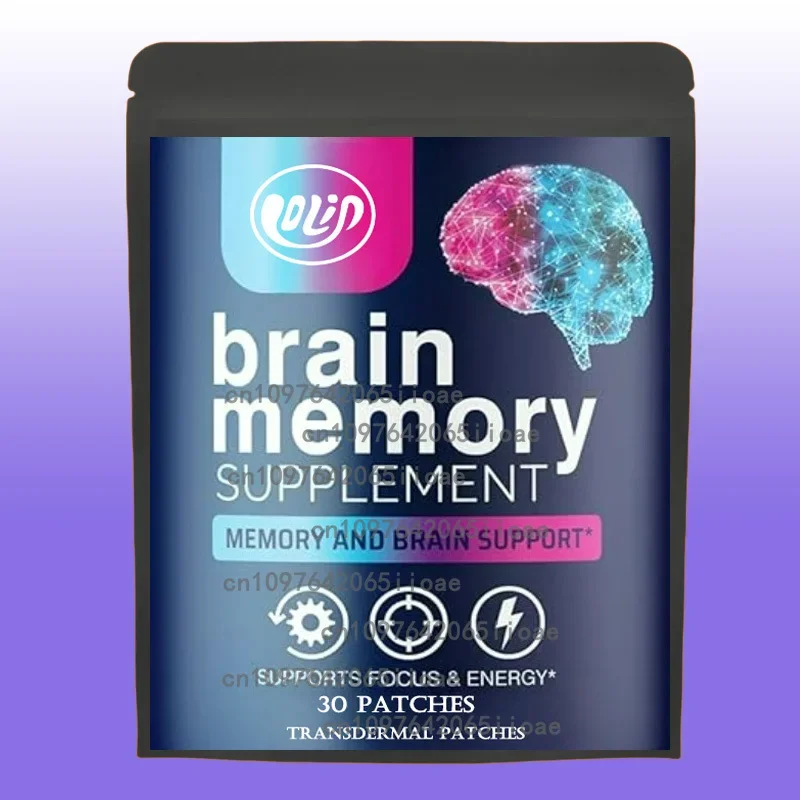 

30 пластырей с шутопоровым витаминами и матрицей мозга, транспарительные пластыри — поддержка памяти, фокусировки и старения