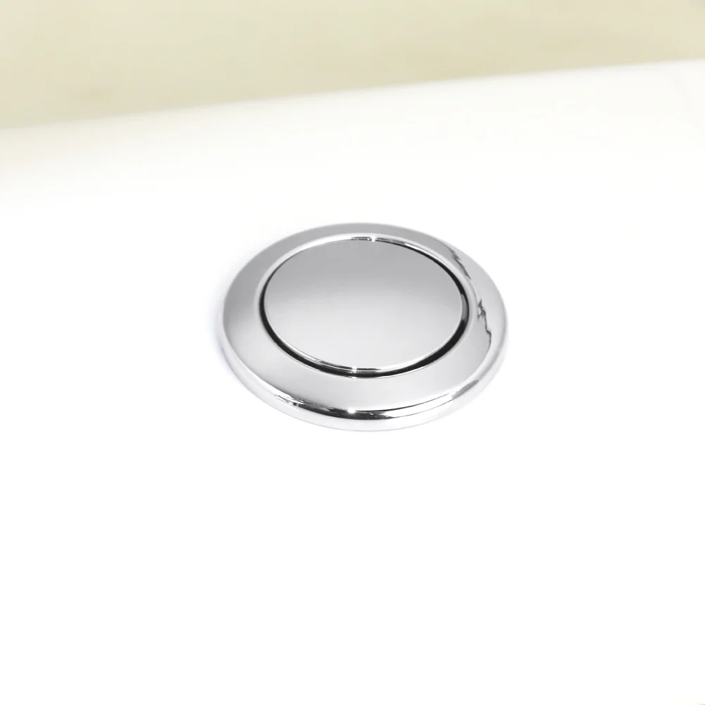 Compatible For Siamp Storm Toilet Flush Valve ABS Replacement Push Button 5.8cm Silver Water Tank Repair Accessories