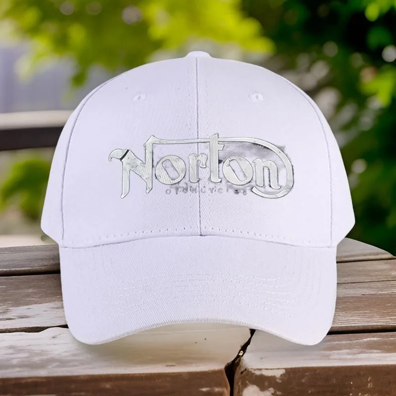 Norton Motorcycles Polyester Baseball Cap 100% Textile Woven Trucker Hat Hand Washable Adjustable Outdoor Sports Cap for Men