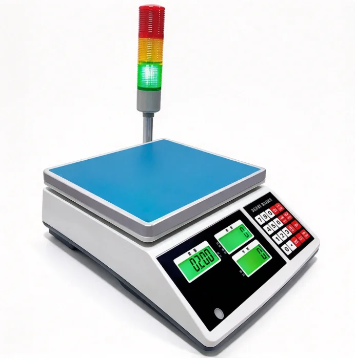 Digital Checkweigher Scale with Tri-Color Light Alarm Counting Weight High Precision Limit Warning Platform Balance Electronic