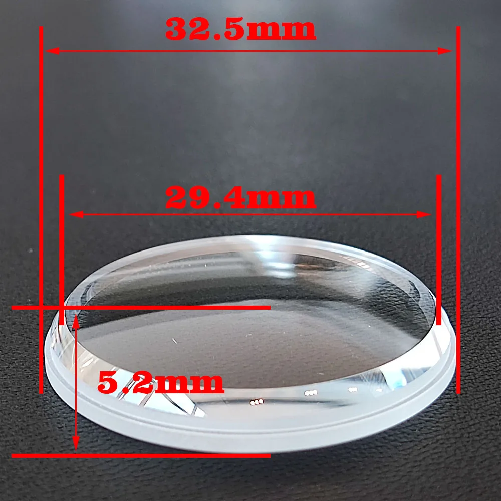 Sapphire Glass For SRP777 SRPC25 SRPC91 SRPA21 SRPD23 SNA411P1 SRPB51 SUN019 SUN023 Parts 32mm*4.5mm Double Domed Watch Glass