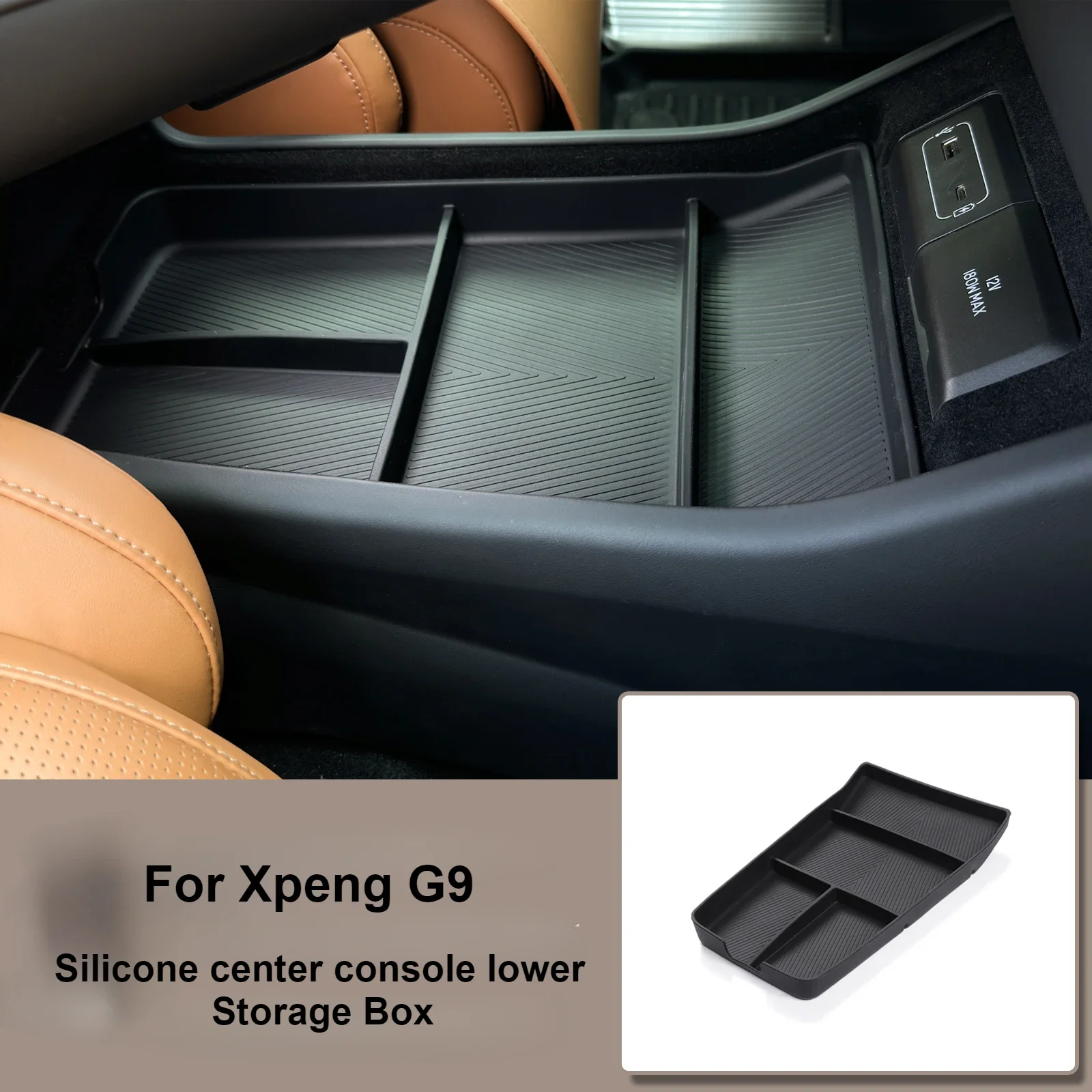 

Для Xpeng G9 2024, подлокотник с центральным управлением, ящик для хранения, задняя часть экрана, органайзер, лоток, боковой ящик для хранения двери автомобиля, аксессуары