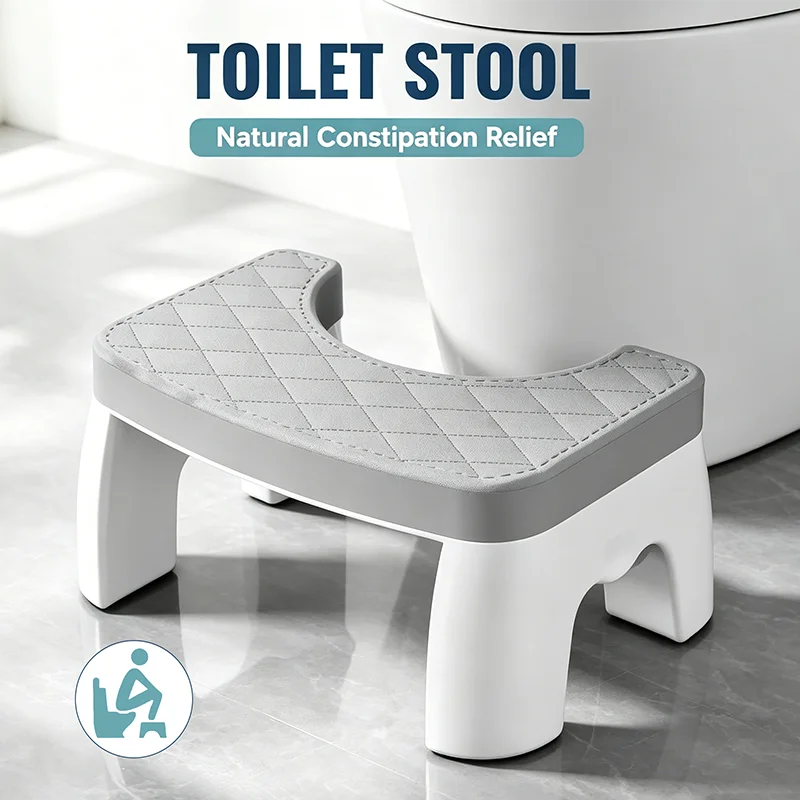 Ergonomic Squatty Potty Toilet Stool Nonslip Waterproof Bathroom Footrest for Adult Kids Senior Pregnancy Constipation Relief