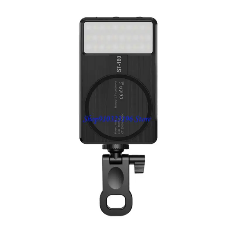 Q1JF 160 LED جذاب إرفاق ضوء الهاتف 95 CRI /2500K/9000K اللمس يعتم 3 ساعات وقت التشغيل لحامل الكاميرا البث المباشر