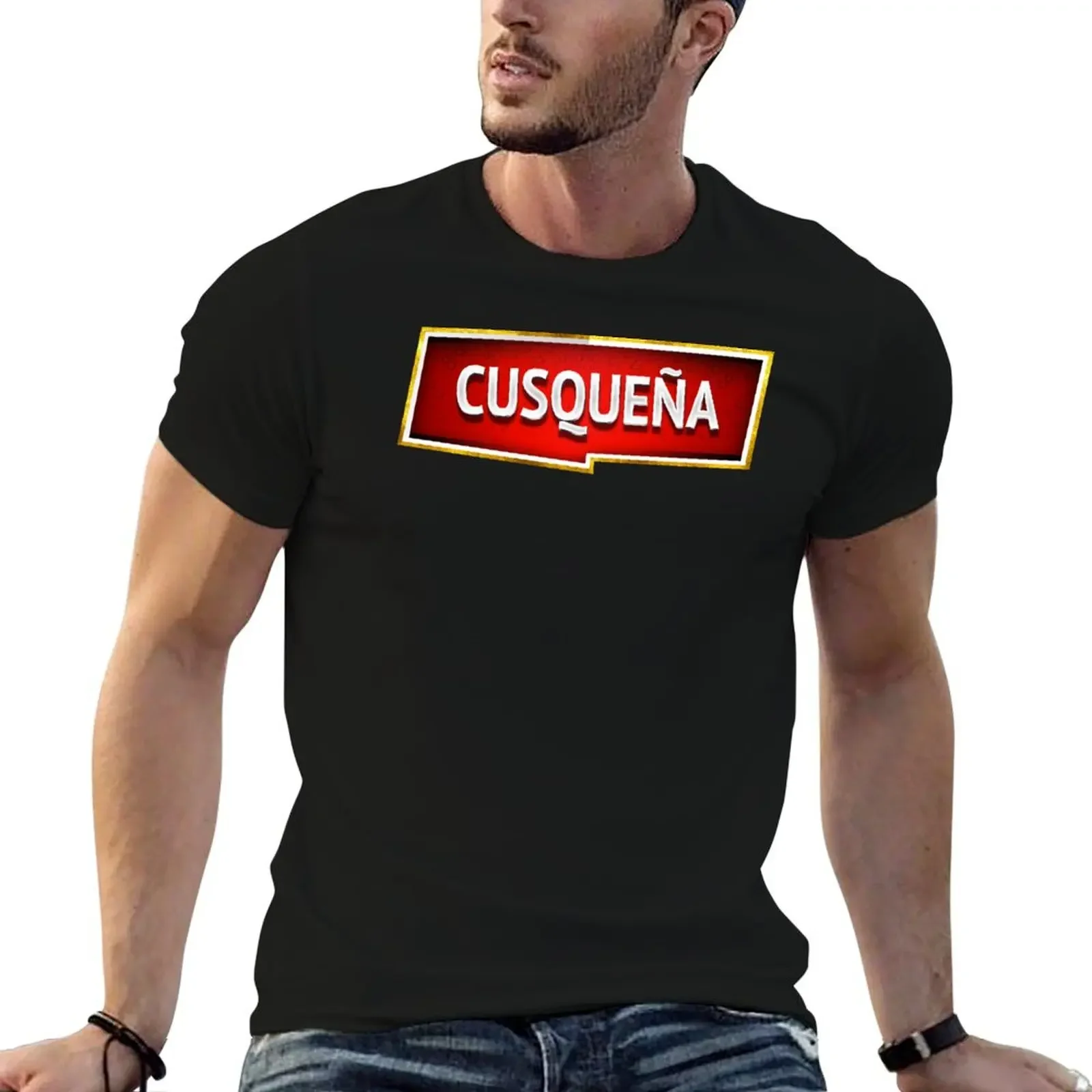 

CUSQUEA BEER T-Shirt oversizeds plain graphic t shirt vintage mens white t shirts