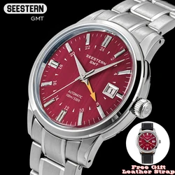 SEESTERN-Montre Sbishop pour homme, montres-bracelets mécaniques automatiques, NH34, mouvement Gstuff, étanche à 100m, saphir bombé, horloge en cristal, limitée