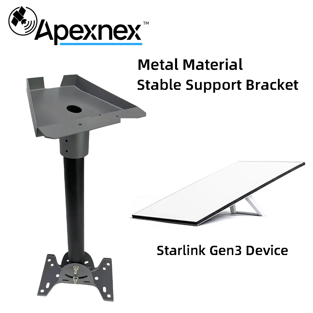 

For Starlink Gen 3 Wall Mount Kit,For Starlink V3 Satellite Kit Pipe Adapter And Installation Bracket,Roof Top Exterior Mount