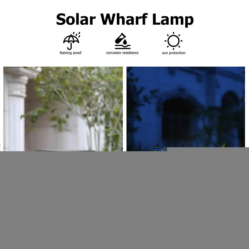 1pc 6LED Solar Power Fence Light Waterproof Square Column Lamp Garden Decor Decorations IP65 Landscape Lamp Garden veiw