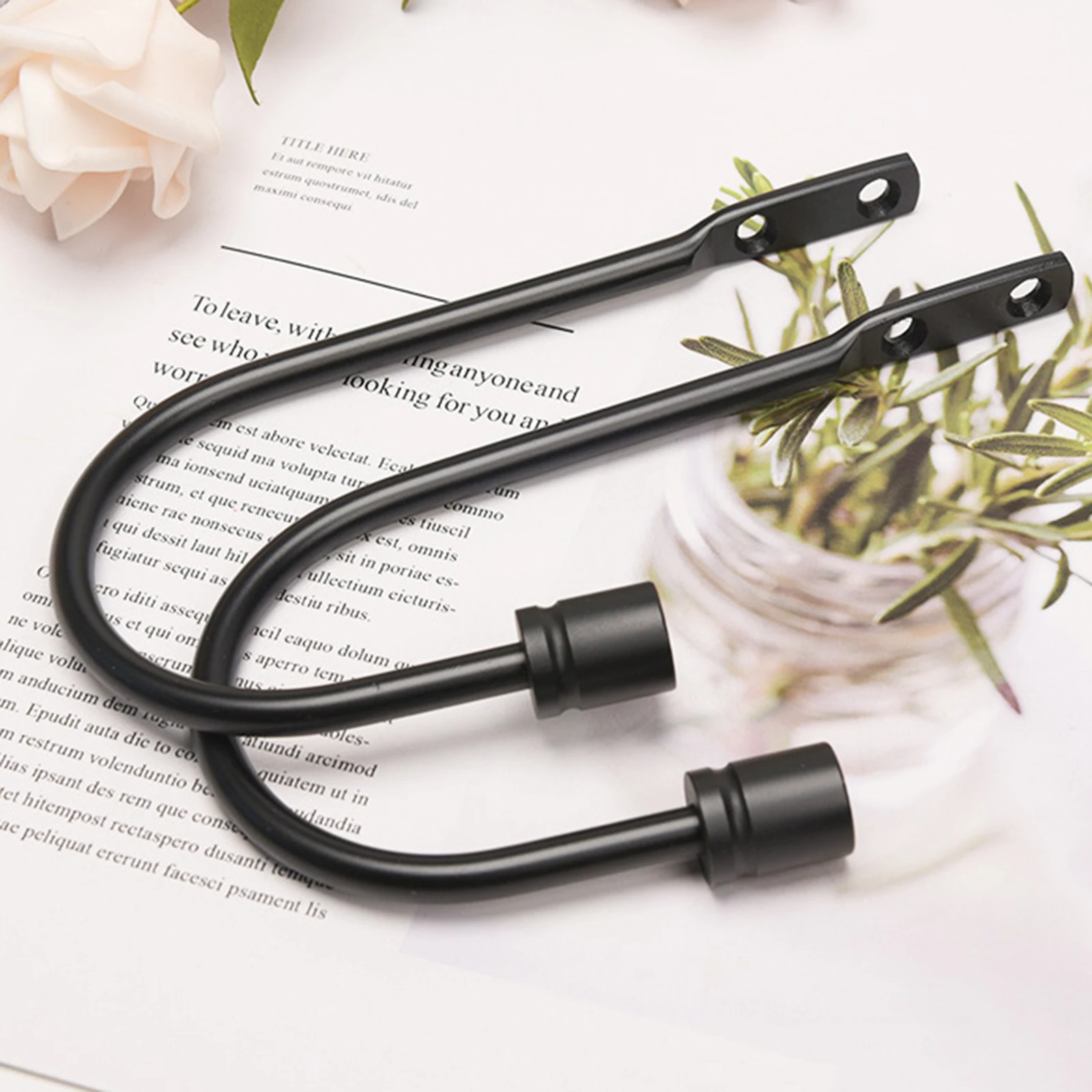 

2 set 2 Sets Curtain Wall Hook Holders Farmhouse Tiebacks Mounted Iron Zinc Alloy Elegant Decorative Drapery Accessories