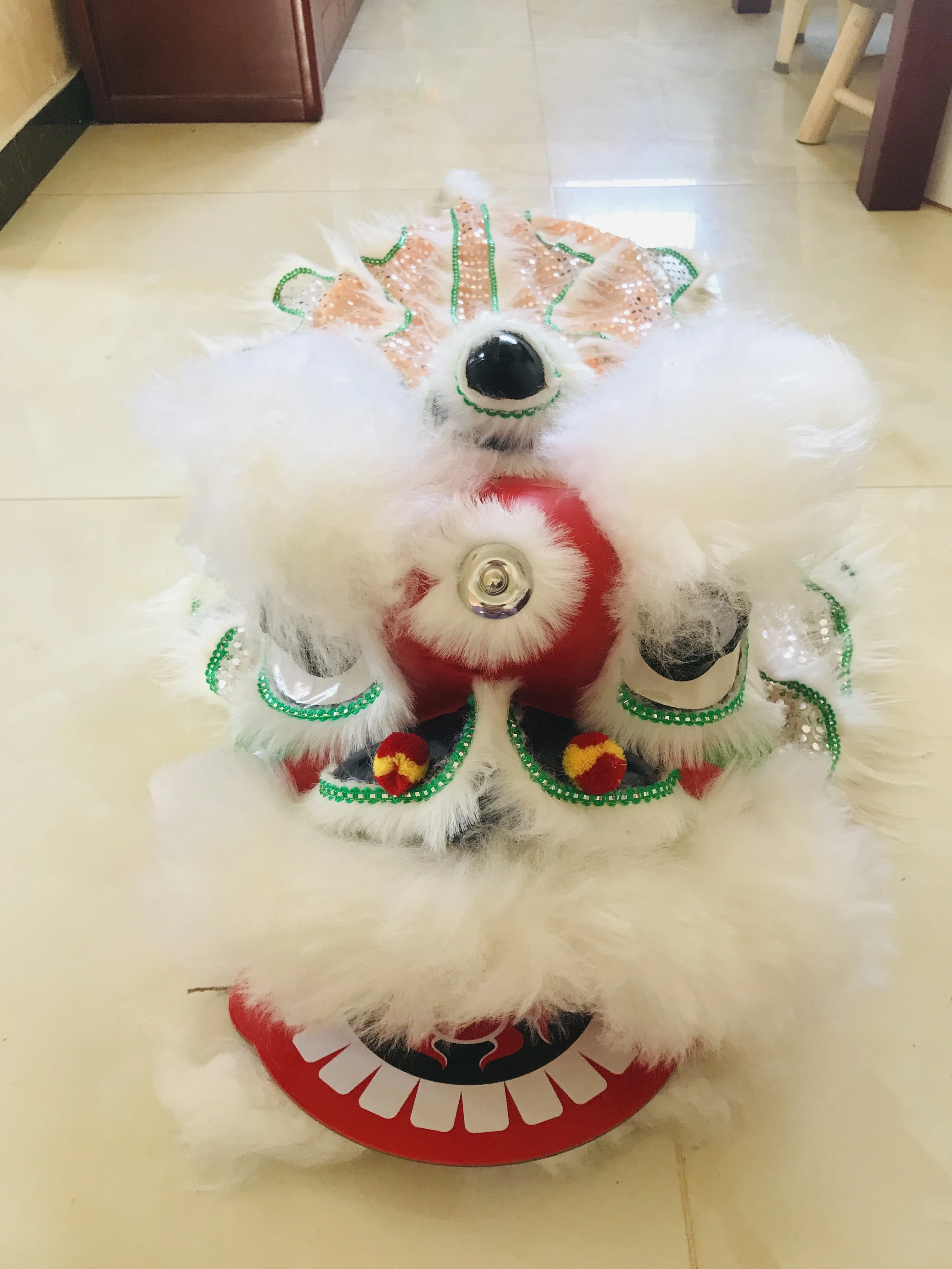 Kid 12 inch  Lion Dance Costume Suit 3-5 age  Girl Boy Child Gift Sport Toy Party Game Cartoon Stage Props Festival Event Parade