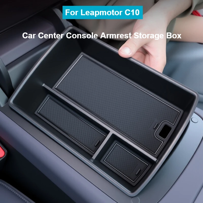 

For Leapmotor C10 Car Central Control Armrest Box Storage Box C10 Central Control Compartment Storage Box Modification Interior