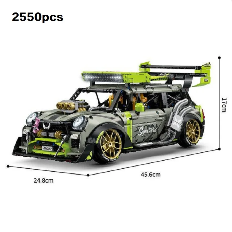10632 تكنولوجيا السيارات الرياضية بنة نموذج مدينة سباق السيارات بنة التجمع لعبة الصبي هدية الكريسماس 2356 قطعة #3