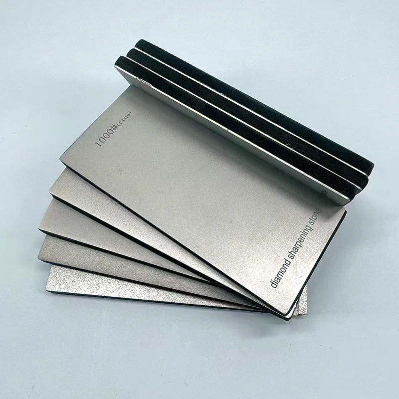مبراة سكاكين حجرية لشحذ الماس، قاعدة صلبة، حصى غير قابل للانزلاق 80-3000 #   أدوات الماس غرامة طحن المشحذ 170*75 مللي متر