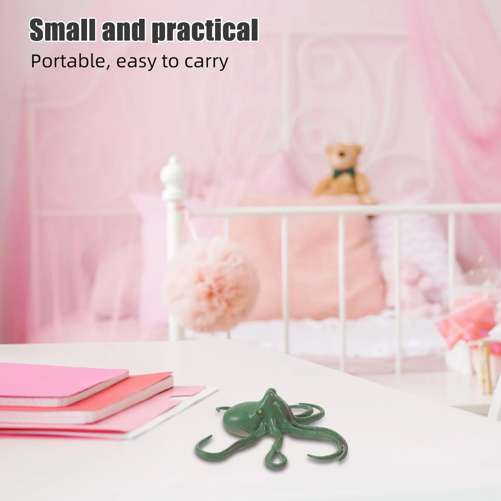 Octopus Squeaky Marine Animal Simulation Soft Sea Creature Figure Party Favors Cake Toppers Educational Ocean Learning Sensory