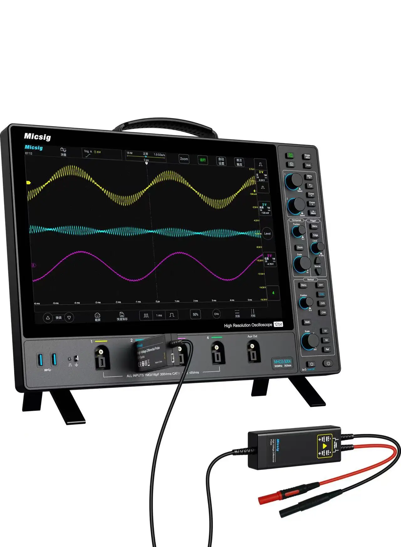 MICSIG High Voltage Differential Probe DP Series DP700/1500/3000 DP701/1501/3001 DP702/1502/3002 Bandwidth: 100/150/200MHz