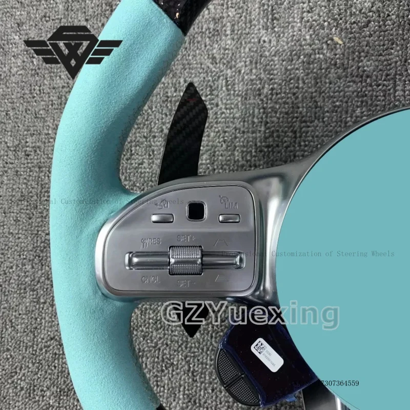 Luxury Carbon Fiber  With LED Steering Wheel Suitable for Mercedes Benz AMG W211 W212 W221 W222 W204 W205 with Custom Design