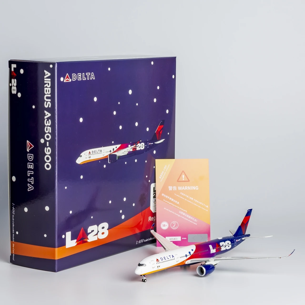 

39070 Коллекционный самолет из сплава в подарок, модель NG 1:400 Delta Air Lines LA28 «SkyTeam», Airbus A350-900, литая под давлением модель самолета N522DZ