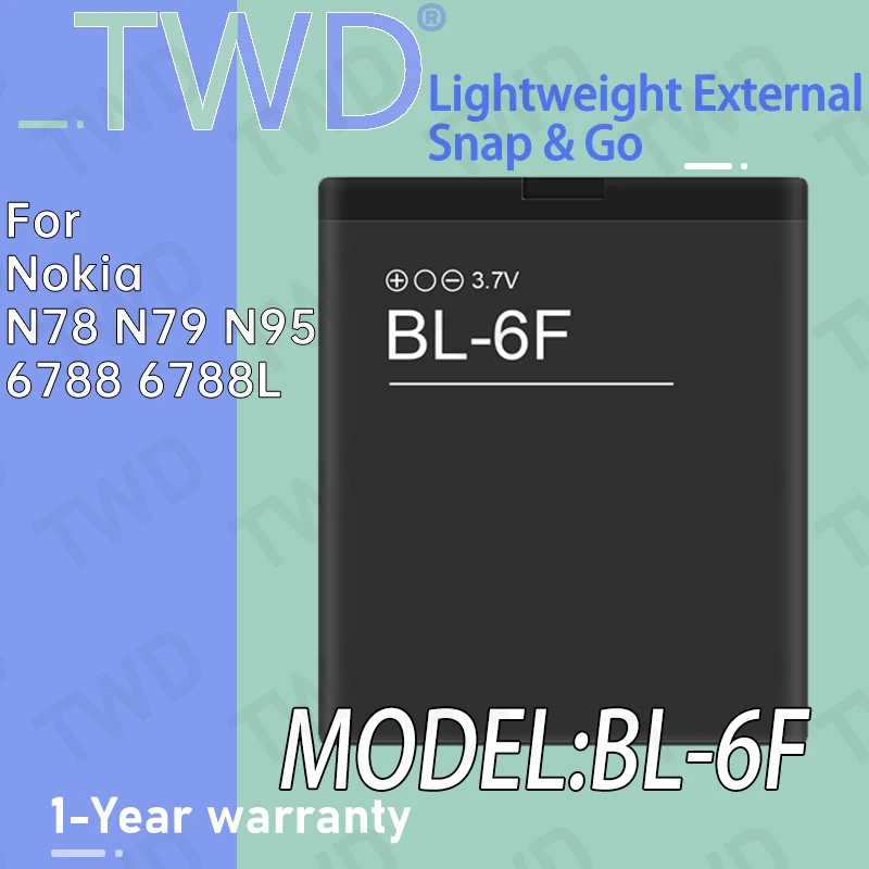 

BL-6F BL6F Large capacity Battery For Nokia N78 N79 N95 6788 6788L Batteries New High Quanlity