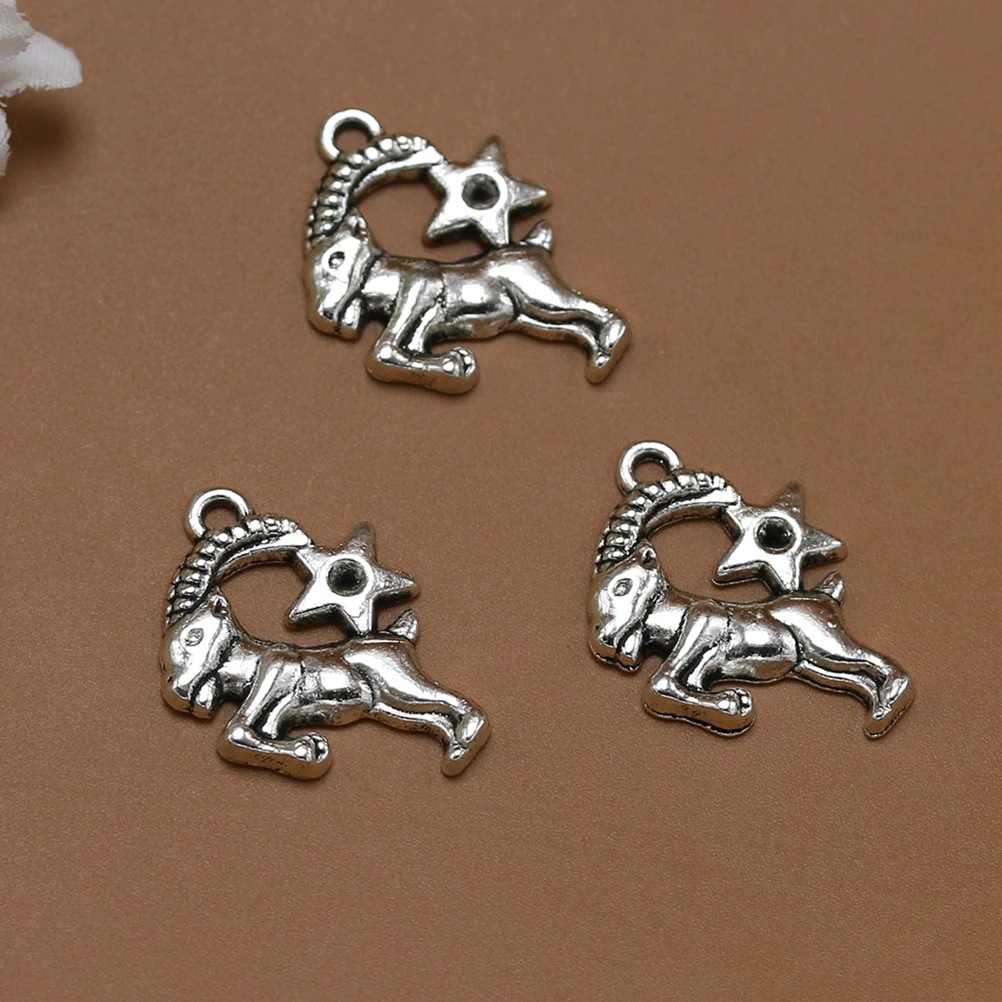 

10pcs Alloy Star Pendant Sheep Goat Charms Ancient Silver Diy Jewelry Making Pendants Necklace Bracelet Earrings Crafts Gifts
