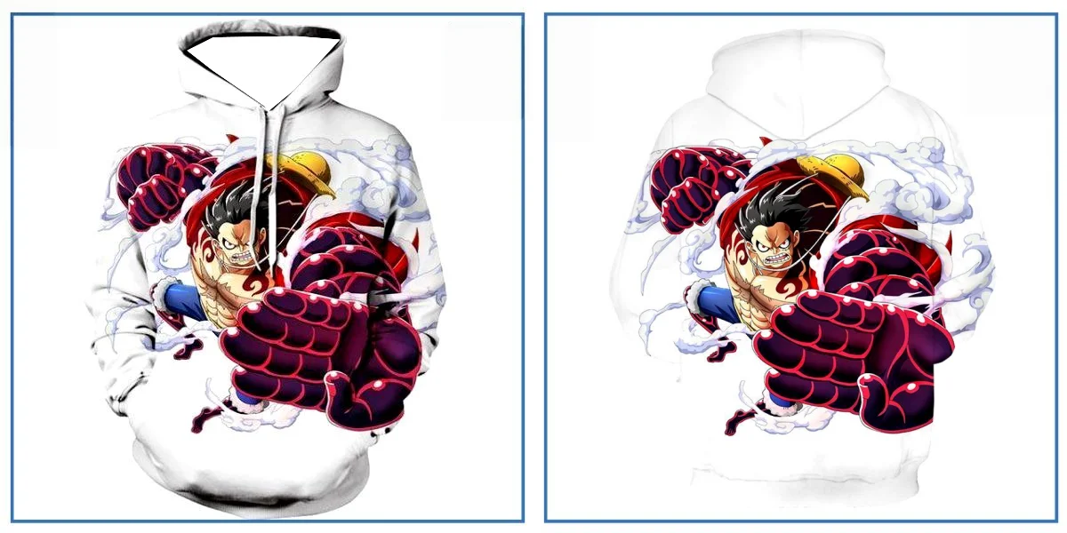 One Piece Luffy Anime Hoodie Man Pullover Sweatshirt Streetwear Casual Autumn Spring Cosplay Long Sleeve Tops FamilyMatching