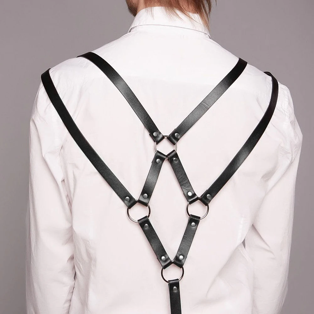 Men's Bib Suspenders Men's Gentleman's Bib Clip Hook Shoulder Casual Shirt Baita Harness