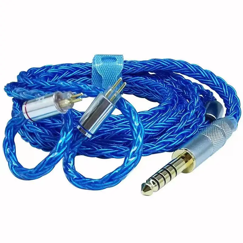 

DIY 16-Strands HeadPhone Upgraded Cable OCC with 5N Purity Silver MMCX/0.78 2Pin 3.5mm 2.5mm 4.4mm Custom Earphone Cable