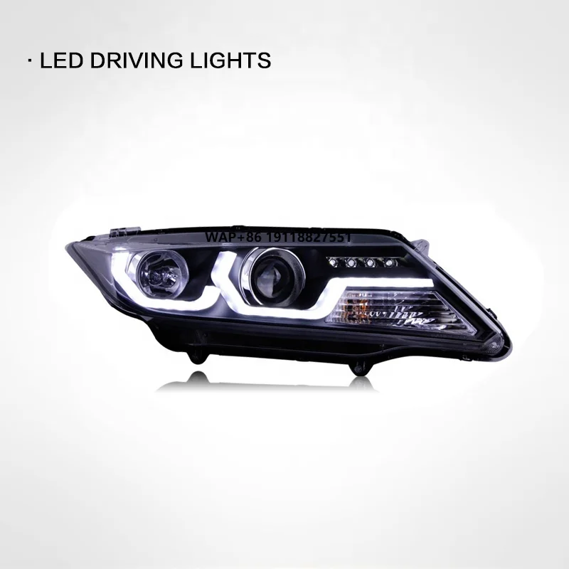 

Front Lamp Suitable for CITY 2015-2019 Headlight Assembly Retrofit LED Daytime Running Light Bifocal Lens Xenon Headlamp