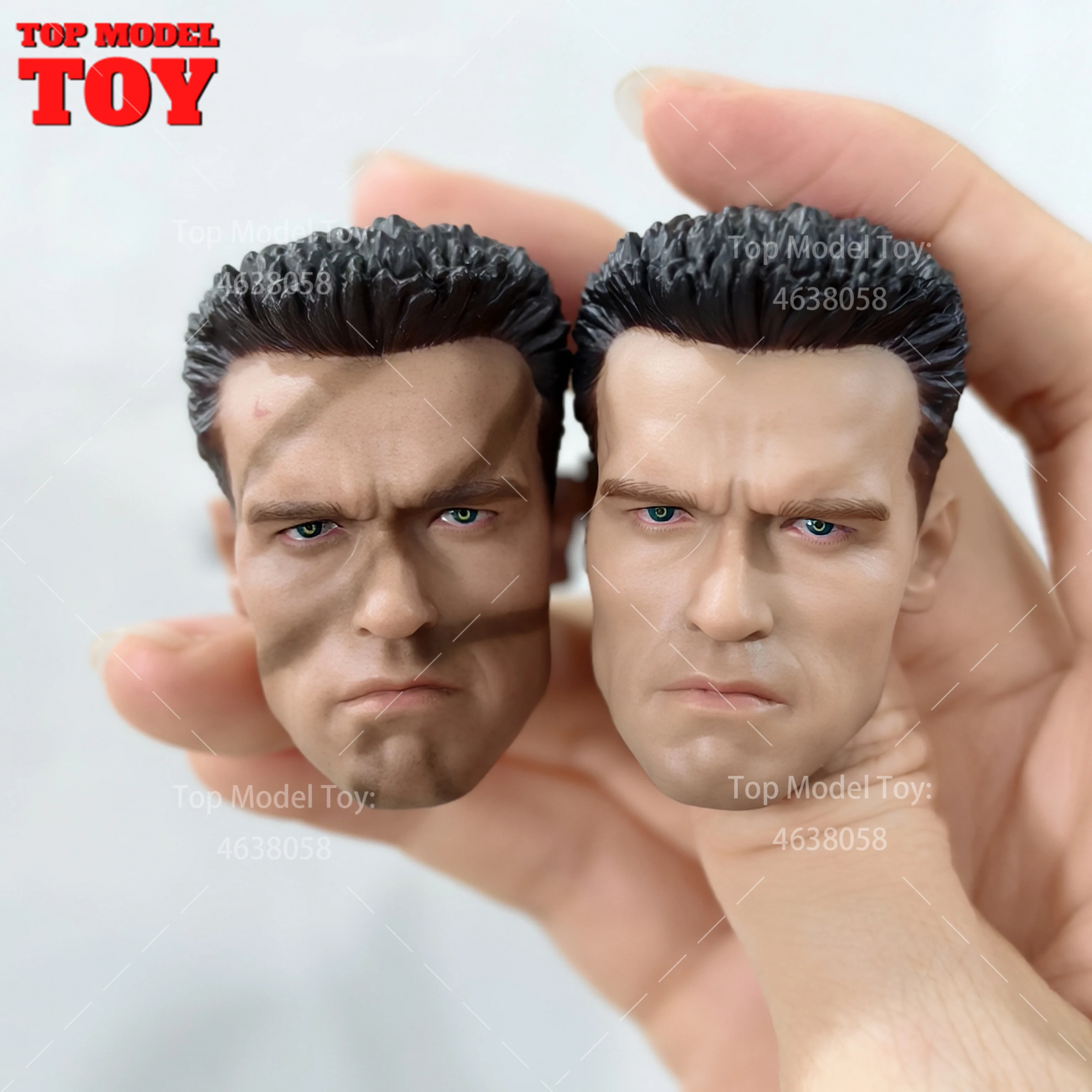 

1/6 Scale Arnold T800 Schwarzenegger Head Sculpt Camo/Normal Face Model For 12" PH TBL Male Soldier Action Figure Body Dolls Toy