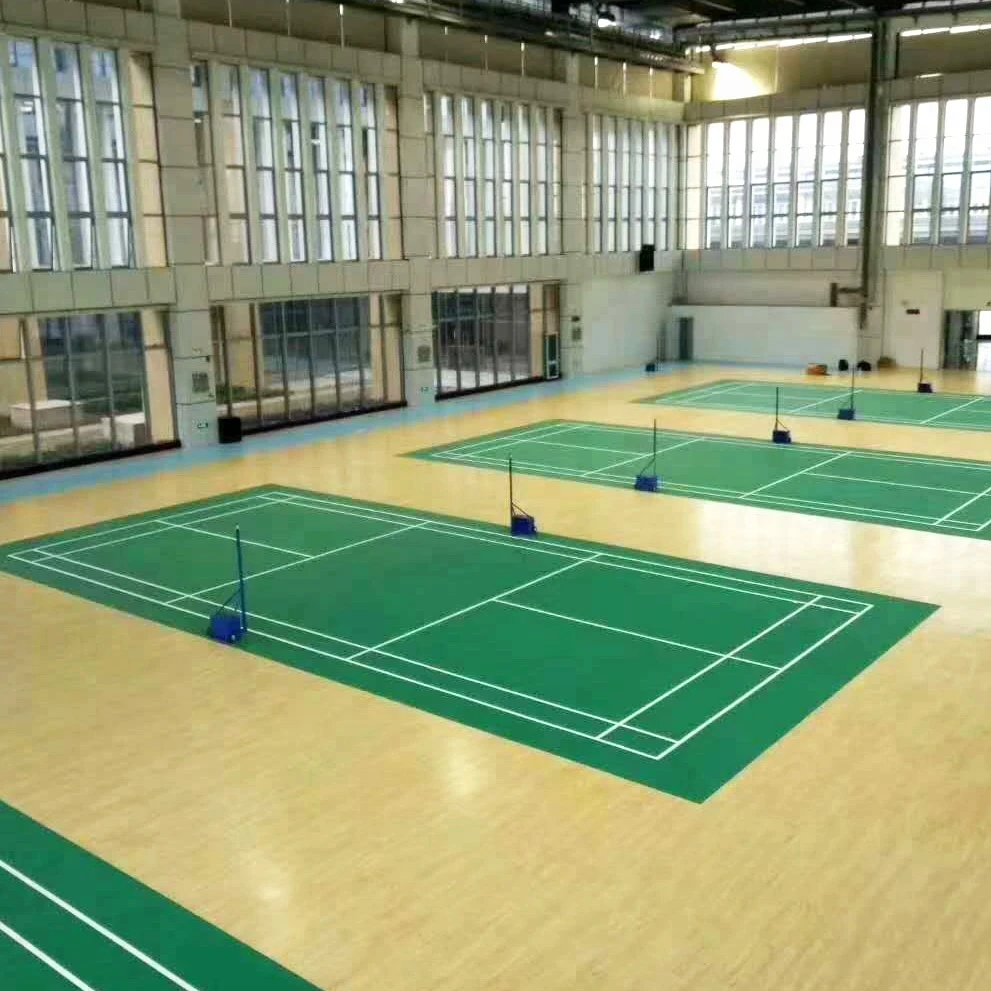 Custom Hot Sales Badminton Court Floor Rolls Pvc Sport Indoor Badminton Court Floor Vinyl Flooring