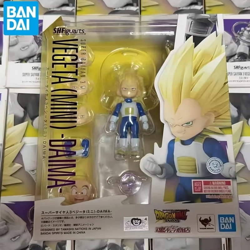 Nuevo caliente en Stock 100% Original Bandai Sh Figuarts Shf Dragon Ball Daima Ssj3 Vegeta figuras de acción Anime modelo colección de juguetes