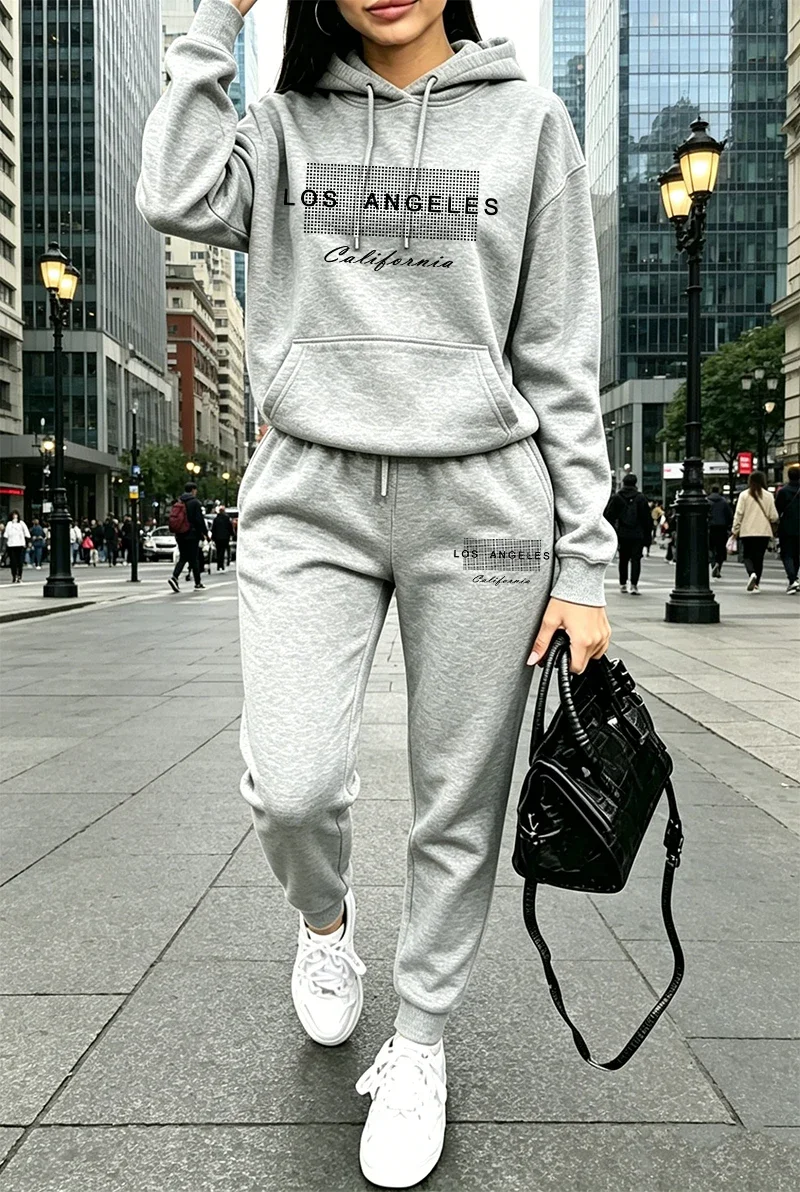Quality Women's Tracksuit Casual Hooded Sweatshirts Outdoors Gym Sports Jogging Clothing Autumn Winter Fashion Street Sportswear