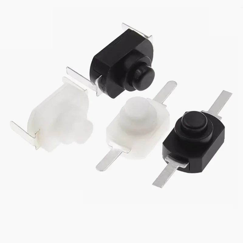 10PCS 1208YD Self Locking 12*8MM DC 30V 1A On Off Mini Push Button Switch for Electric Torch DIP SOP Small button switch