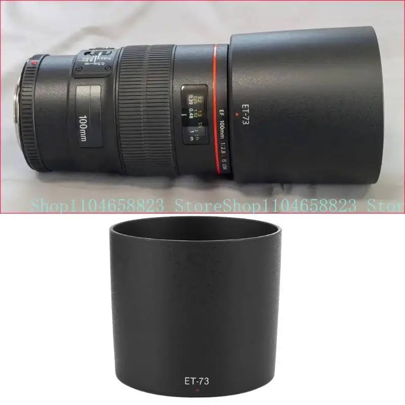 652F ET73 Camera Mount Lens Hood Lens Plastic Lens Presentive for 100mm f/2.8l