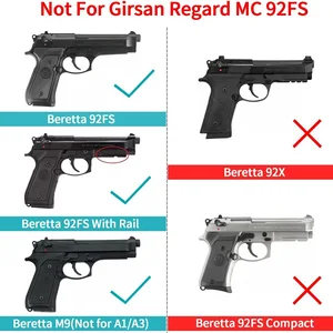 حقيبة حمل بوليمر مخفية ، حافظة مسدس اليد اليمنى ، بيريتا 92FS ، 92FS مع سكة حديدية ، Taurus PT92 ، بيريتا M9 ، ملحق Airsoft ، OWB ، 92 FS أعلى 12 حافظة مبيعات من PT92 - No11