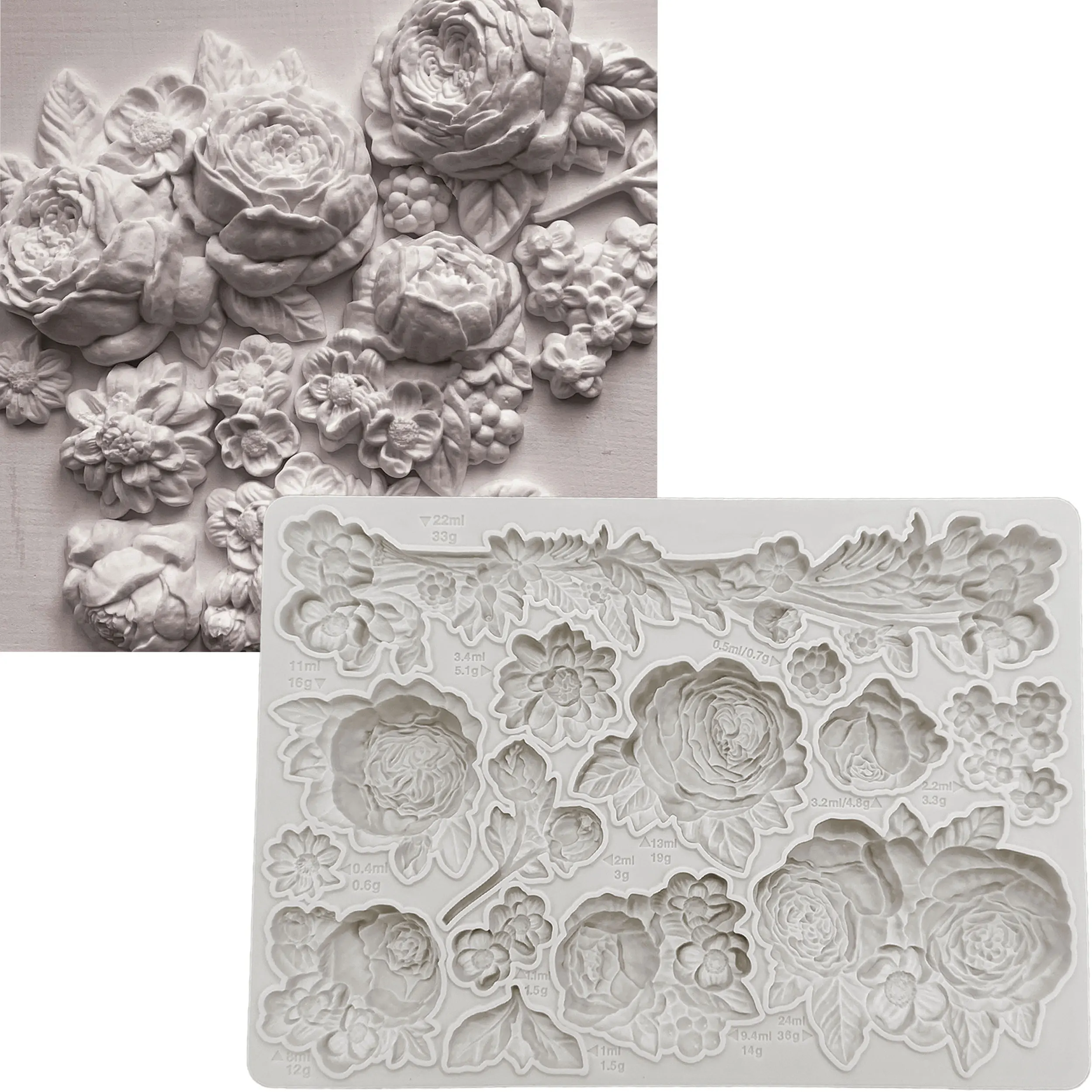 Delicate rose Silicone Mould Fondant Cake Decorating Silicone Mold Clay,Sugarcraft Cupcake Top Chocolate Baking Tool