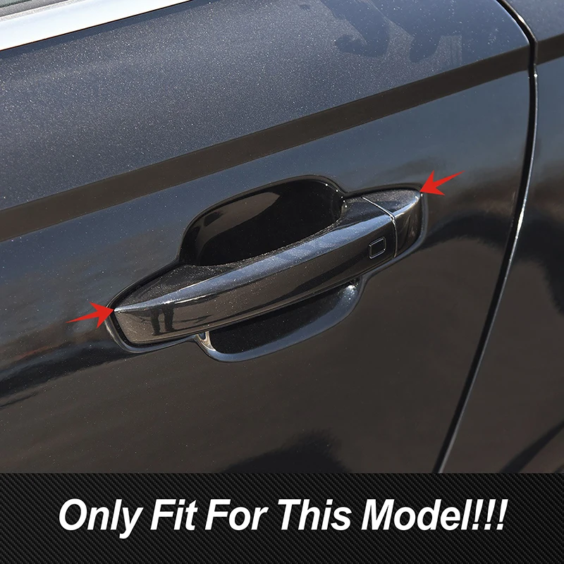 Car Exterior Door Pull Handle Decoration Cover Sequins Doorknob Sticker Trim For Audi A6 C6 C7 A7 2012-2018 S6 S7 Accessories