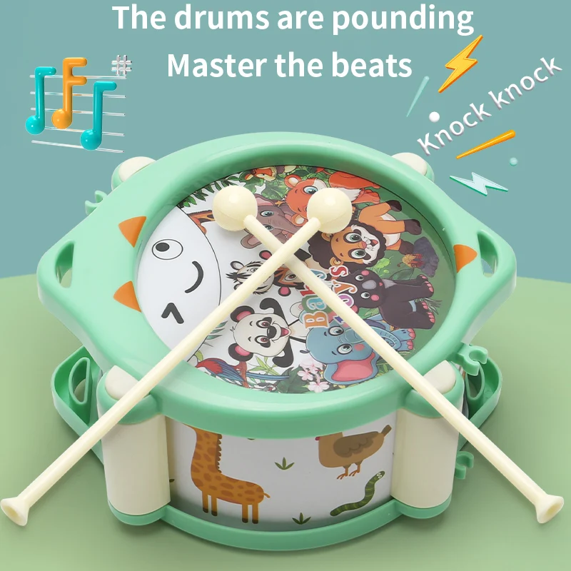 Ensemble de batterie mignon pour enfants, instruments de musique colorés pour les tout-petits et les enfants d'âge préscolaire, conception portable pour un apprentissage et un développement amusants
