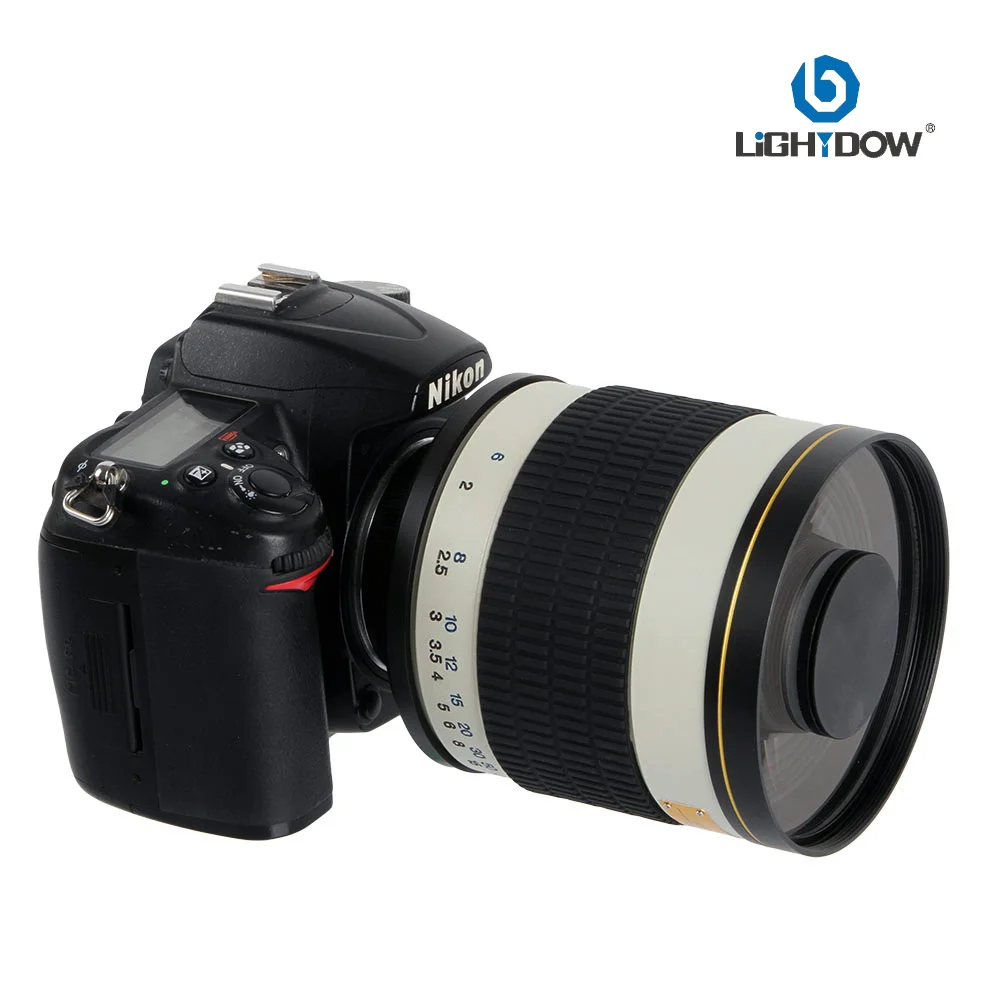 Lightdow 900mm F8.0 Camera Lens Telephoto Mirror Lens for Canon Nikon Pentax Sony Cameras DSLR With T2 Mount Adapter Ring