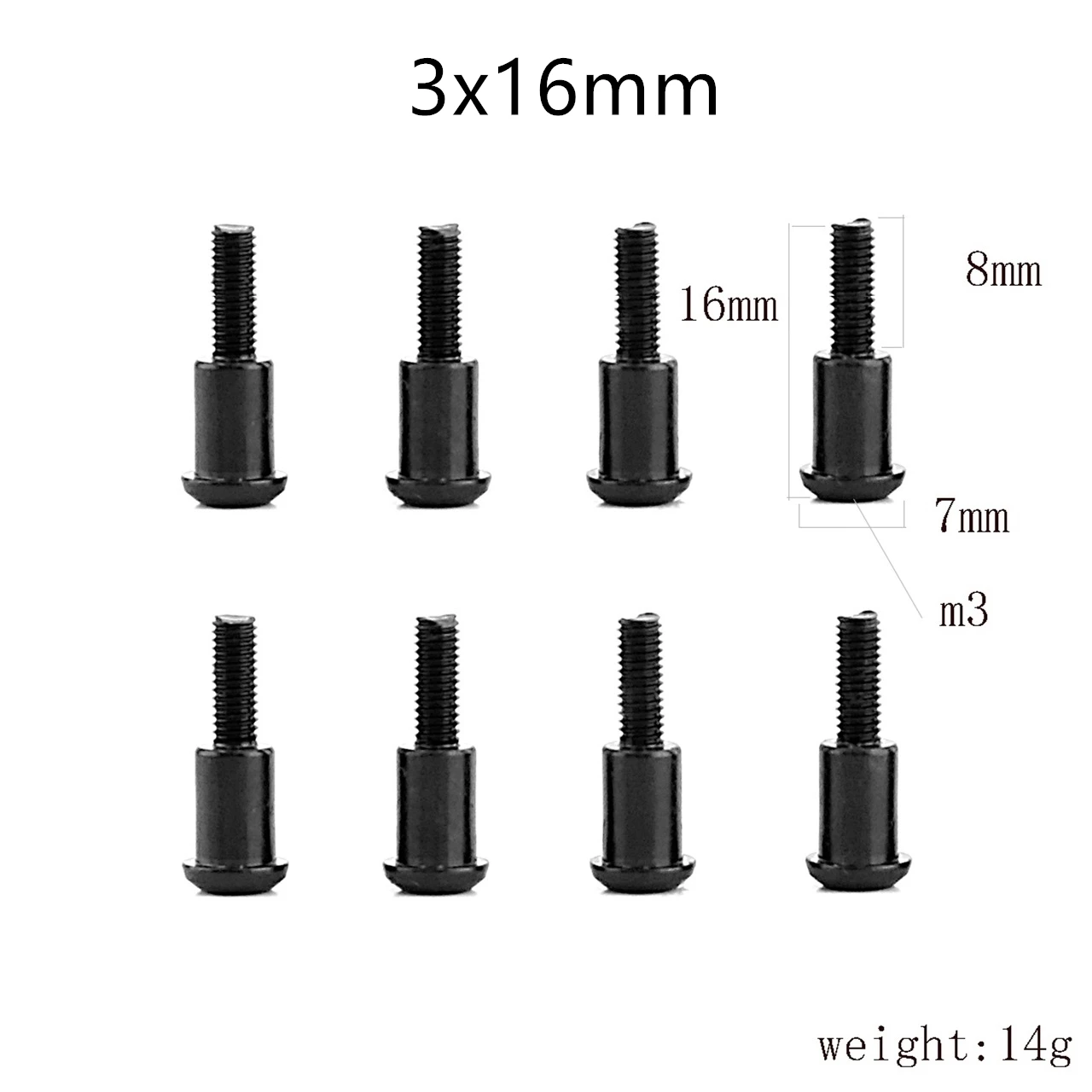 8pcs vite ammortizzatore 3x16mm 3x19mm per TRAXXAS Slash 4 x4 2WD Bandit Rustler Stampede VXL HQ727 Remo 9EMU 1/10 parti di aggiornamento