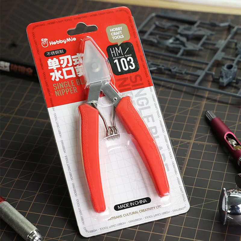 HOBBY MIO HM-103 Single Blade Nipper Cutting Pliers Stainless Steel Thin Blade Plastic Nippers Cutter Model DIY Craft Tools