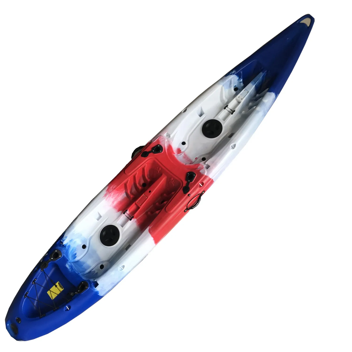 2-Person Kayak   Hard Plastic Sit Top Tandem Paddle Fishing Canoe for Beginners