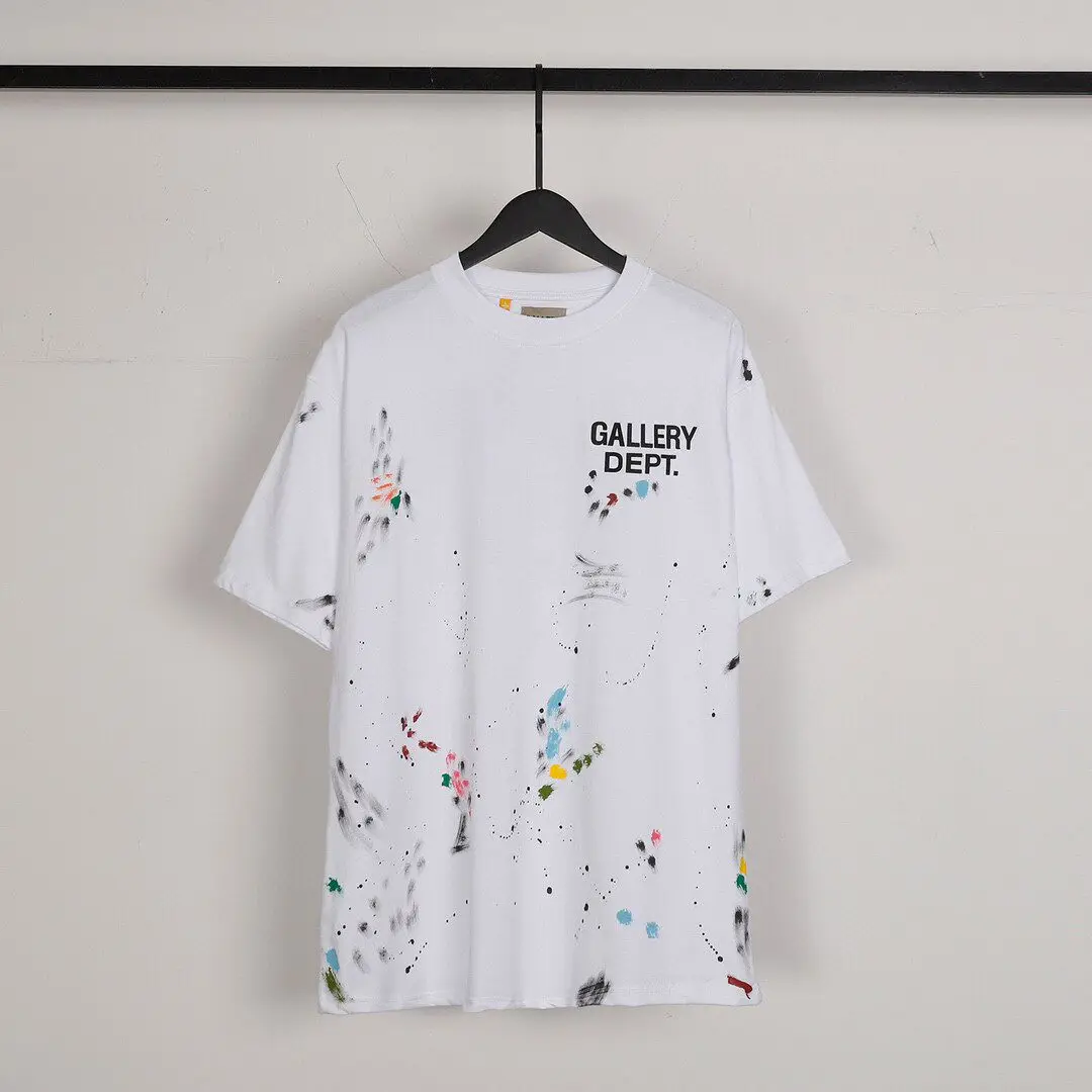 GALLERY DEPT Color splash ink letter print T-shirt