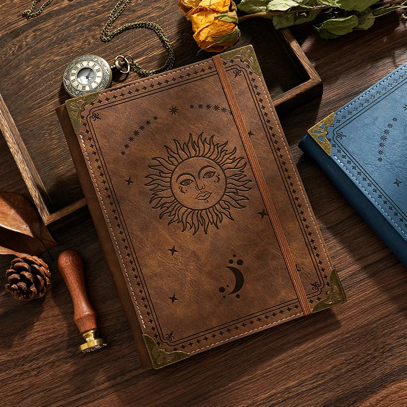 Retro Magiczny Dziennik 2025 - Gruby notes akademicki A5 z luźnymi kartkami, estetyczny notes wysokiej jakości. — zdjęcie produktu 4